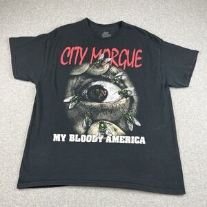 City Morgue T Shirt Mens XL Black My Bloody America Concert Tour Tee Hip Hop